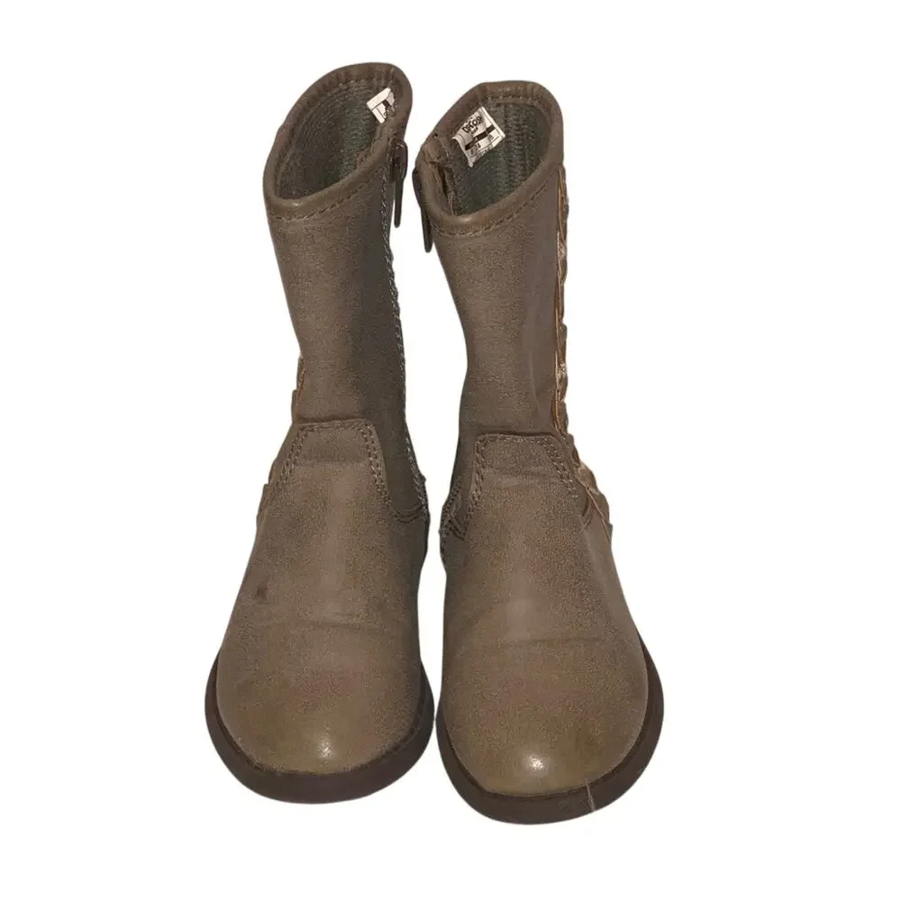 OshKosh B'gosh Veruca-G Toddler Girls Combat Boots Size 8 Taupe‎